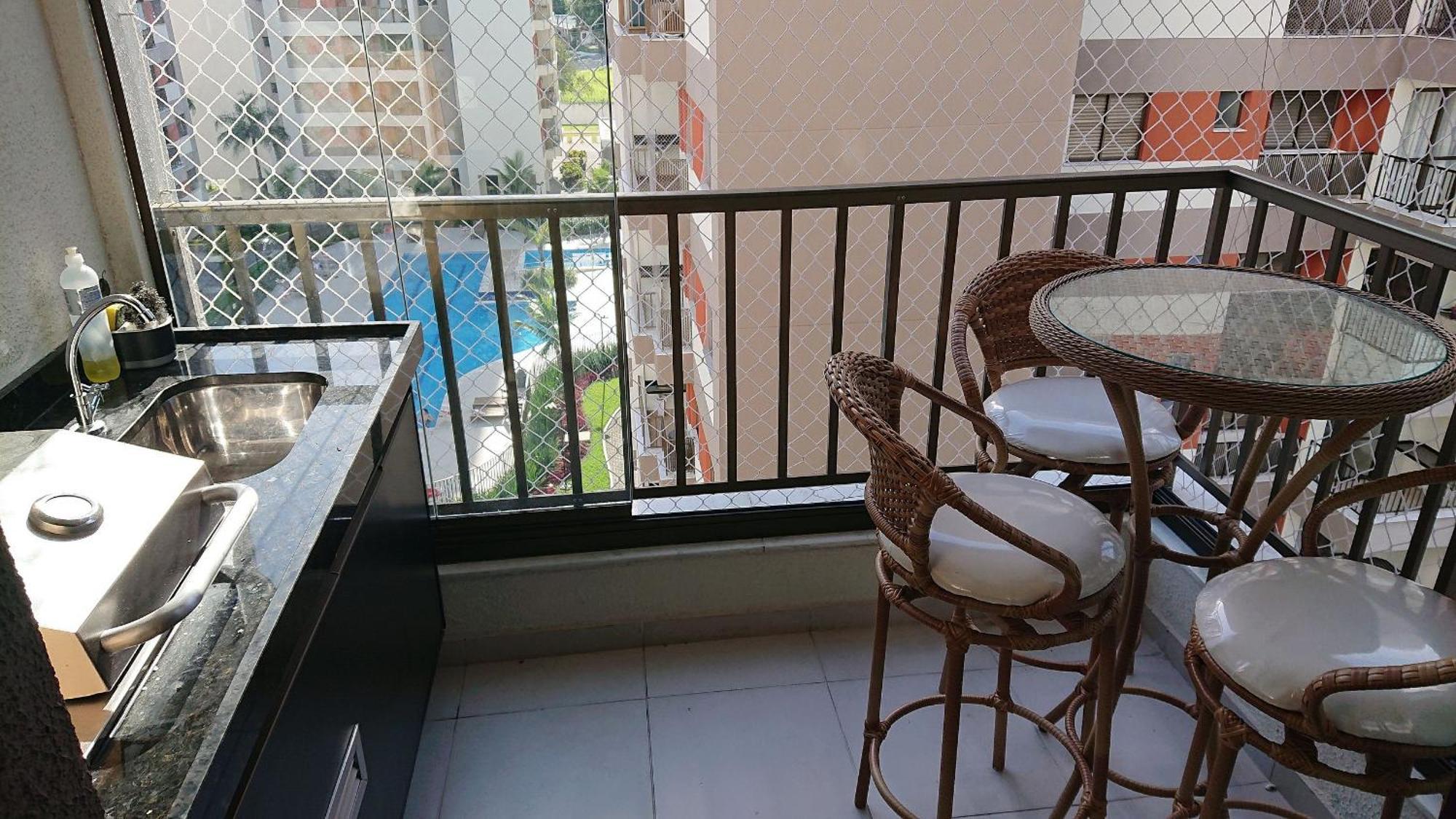Lindo Apto Com Ar Cond Prox A Martim De Sa Com Piscina Wifi Sacada Gourmet Com Churrasqueira *